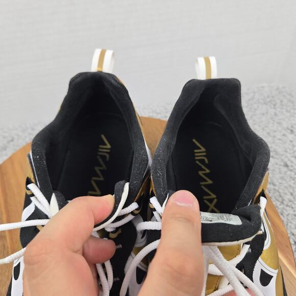 Nike Mens 11.5 Air Max 270 React White Metallic Gold Athletic Sneaker CW7298-100 - Picture 11 of 12